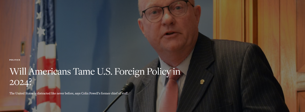 281. Liệu người Mỹ có chế ngự được chính sách đối ngoại của Hoa Kỳ vào năm 2024 hay không?